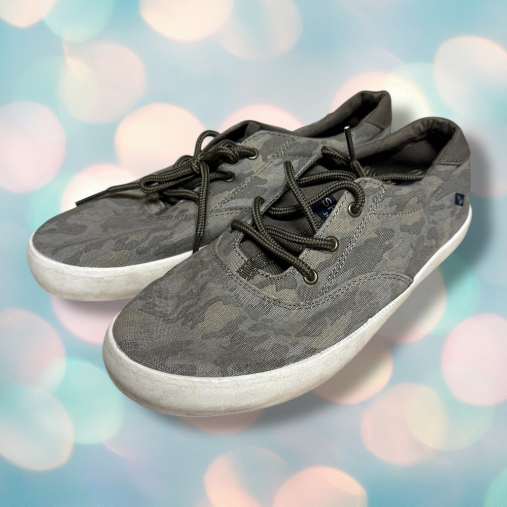 Sperry Boy’s Youth Camo Sneakers Athletic Shoes Size 4.5
